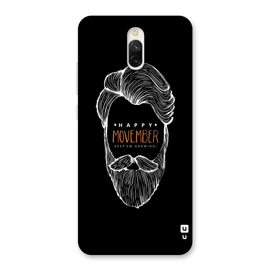 Happy Movember Black Back Case for Redmi 8A Dual