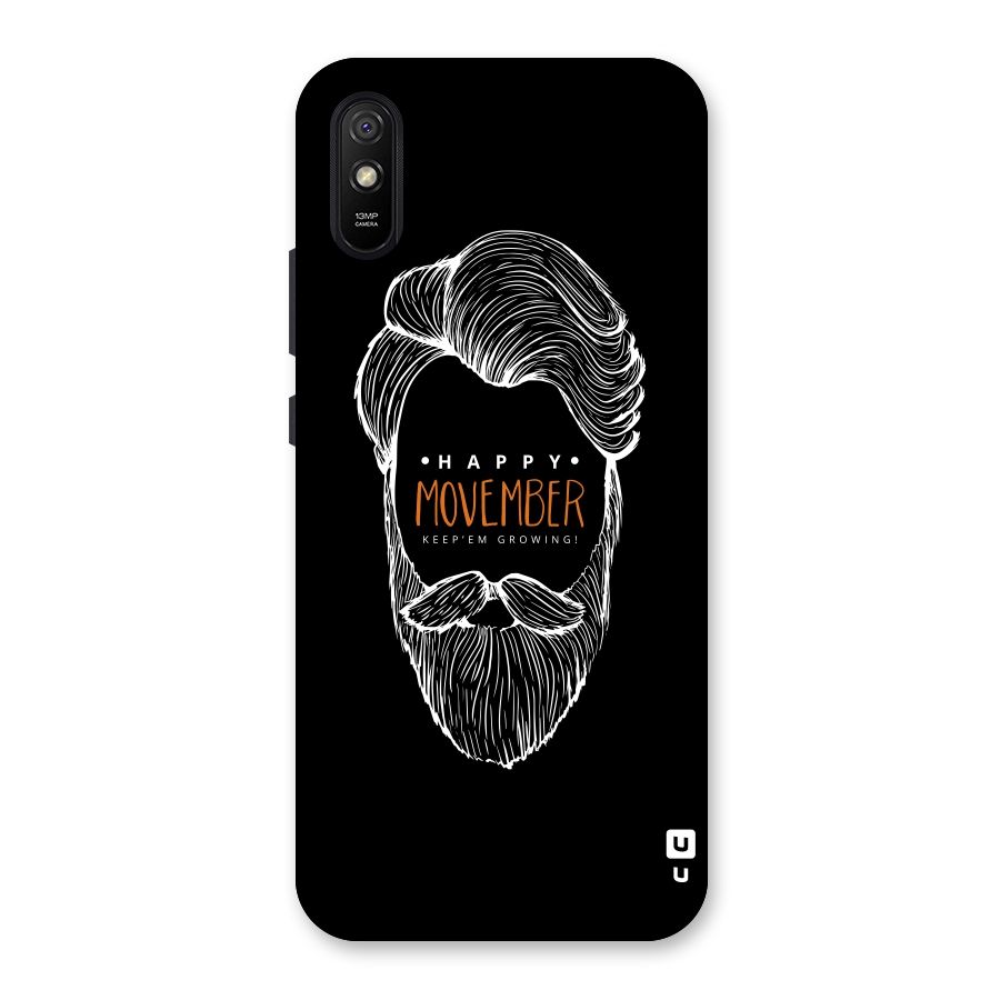 Happy Movember Black Back Case for Redmi 9A