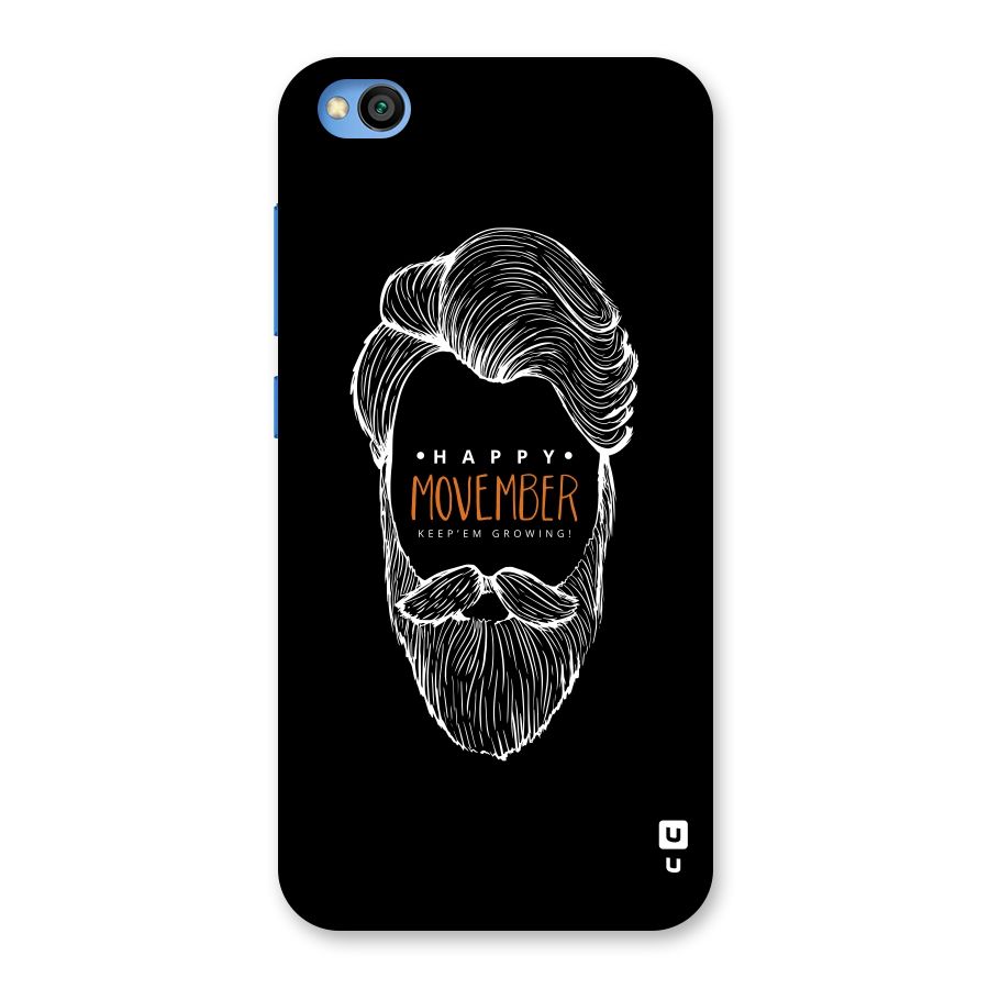 Happy Movember Black Back Case for Redmi Go
