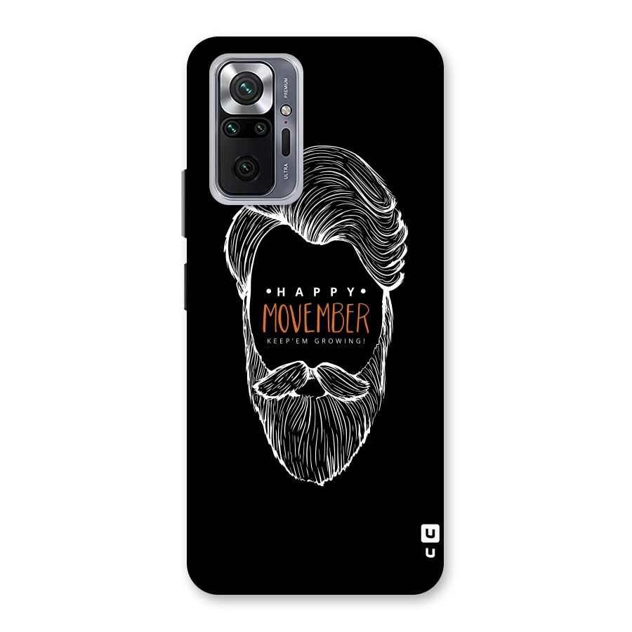 Happy Movember Black Back Case for Redmi Note 10 Pro Max