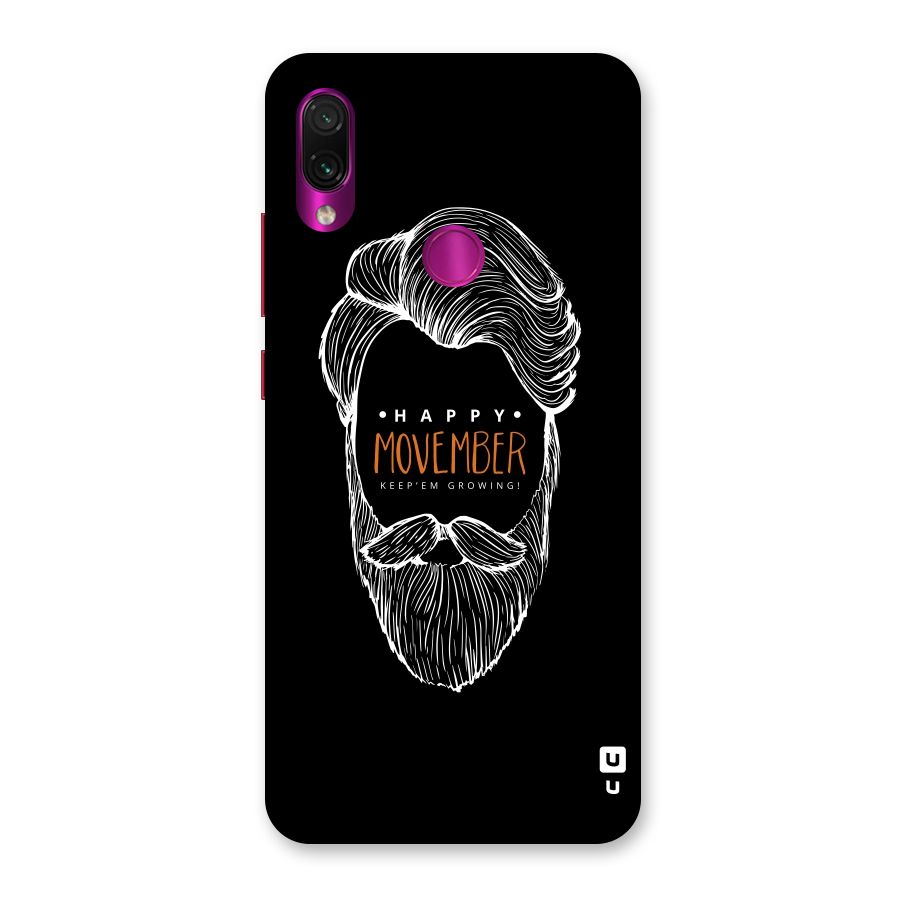 Happy Movember Black Back Case for Redmi Note 7 Pro