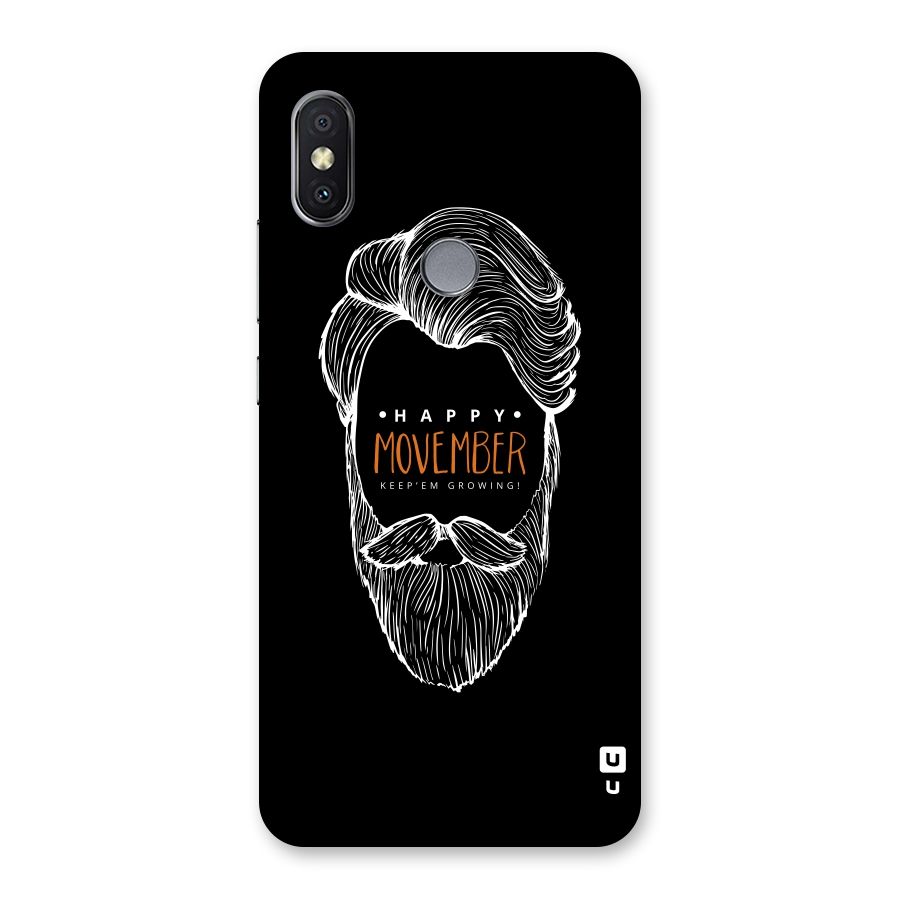 Happy Movember Black Back Case for Redmi Y2