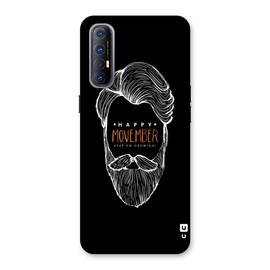 Happy Movember Black Back Case for Reno3 Pro