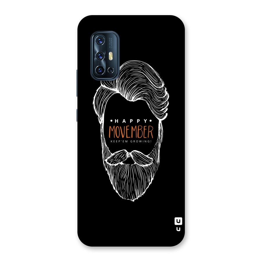 Happy Movember Black Back Case for Vivo V17
