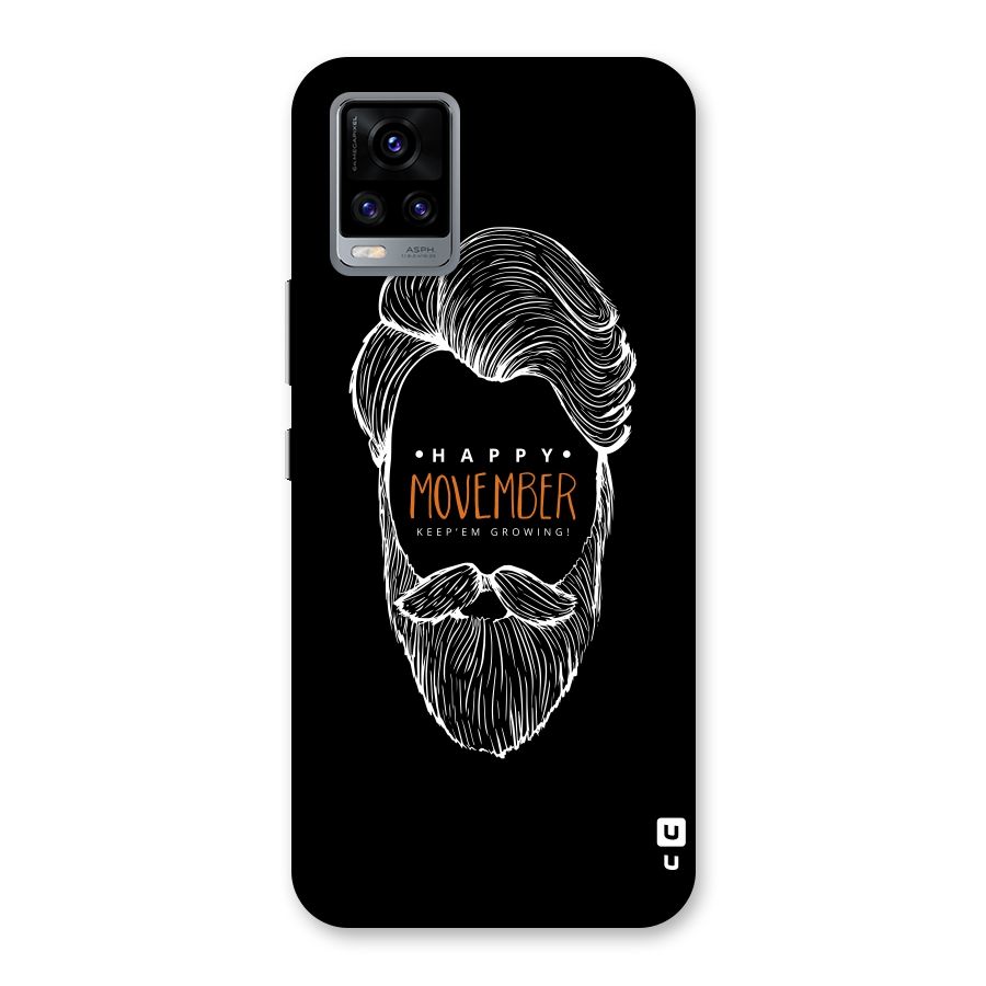 Happy Movember Black Back Case for Vivo V20