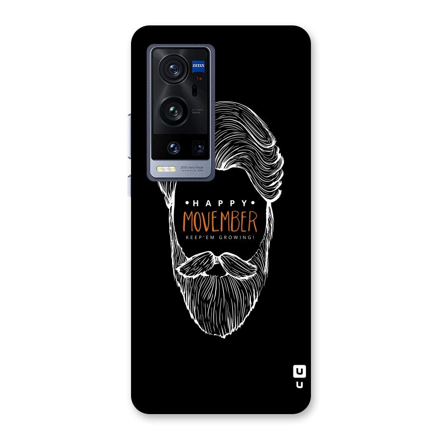Happy Movember Black Back Case for Vivo X60 Pro Plus