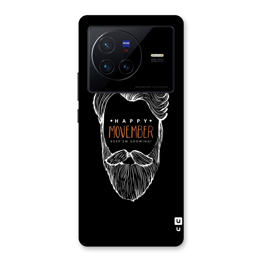 Happy Movember Black Back Case for Vivo X80