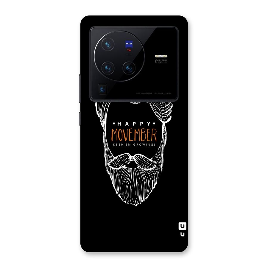 Happy Movember Black Back Case for Vivo X80 Pro