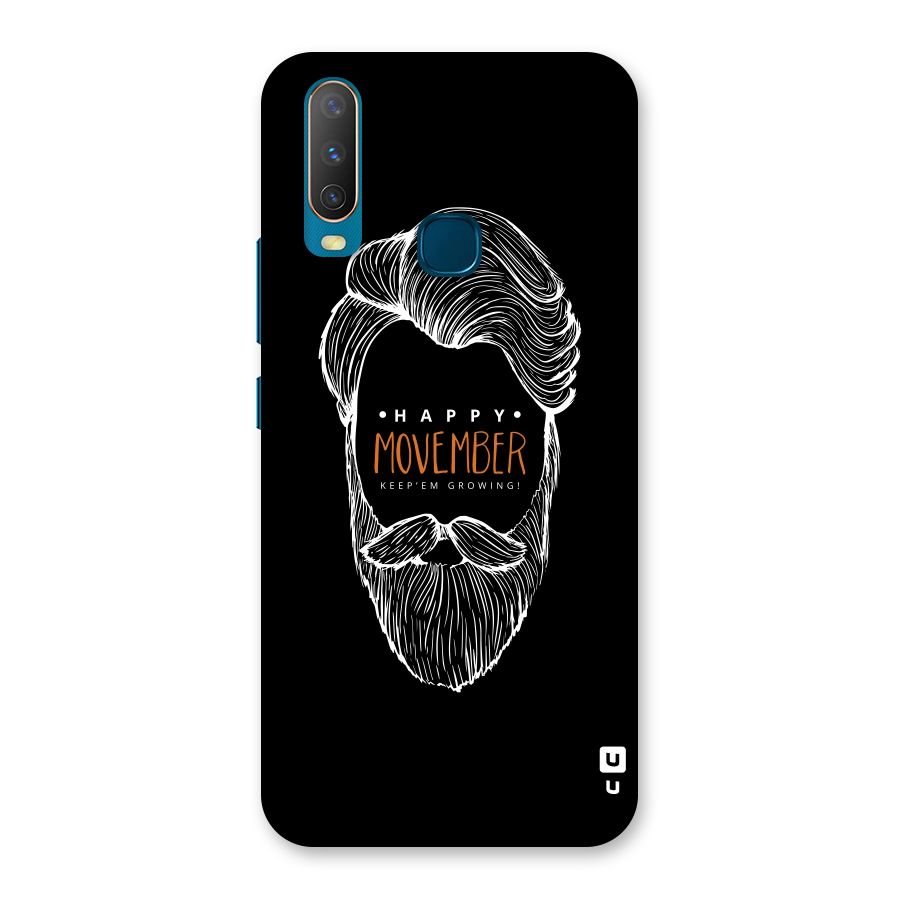 Happy Movember Black Back Case for Vivo Y11