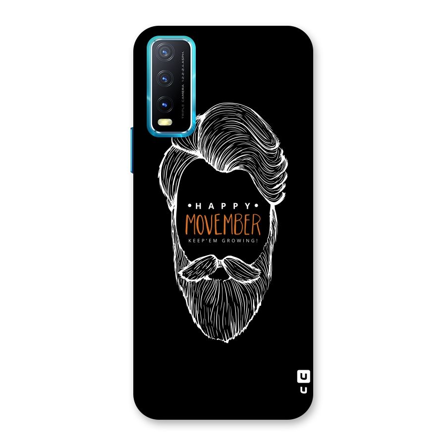 Happy Movember Black Back Case for Vivo Y20G