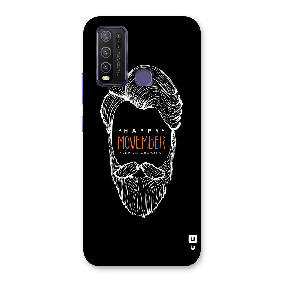 Happy Movember Black Back Case for Vivo Y30
