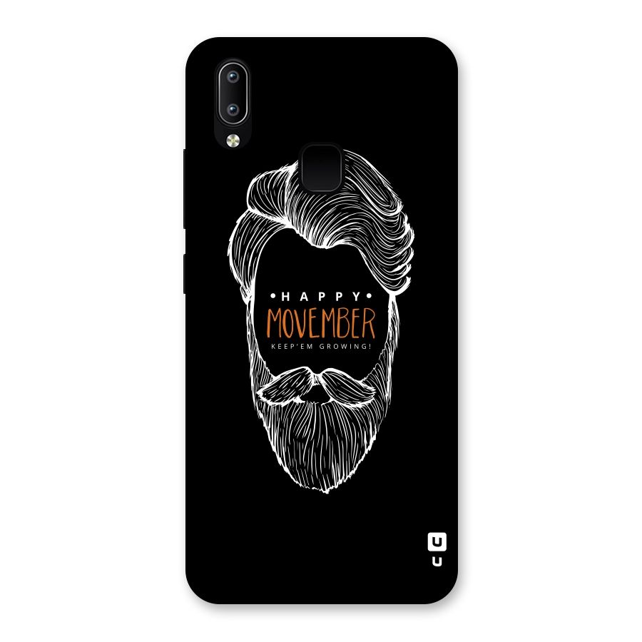 Happy Movember Black Back Case for Vivo Y93