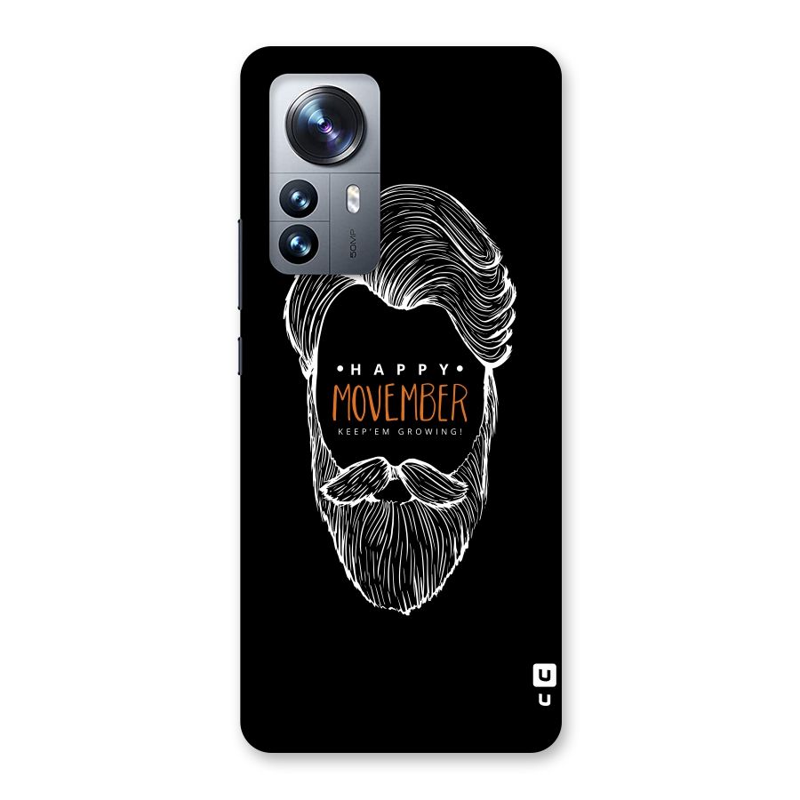 Happy Movember Black Back Case for Xiaomi 12 Pro