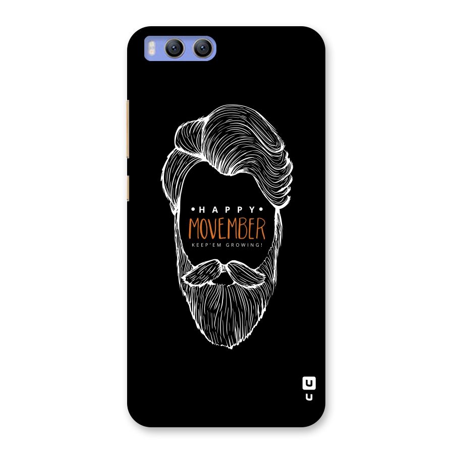 Happy Movember Black Back Case for Xiaomi Mi 6