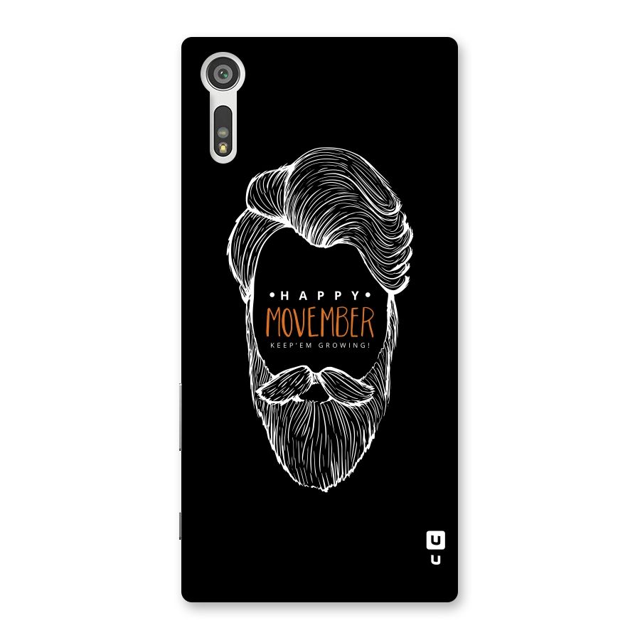Happy Movember Black Back Case for Xperia XZ
