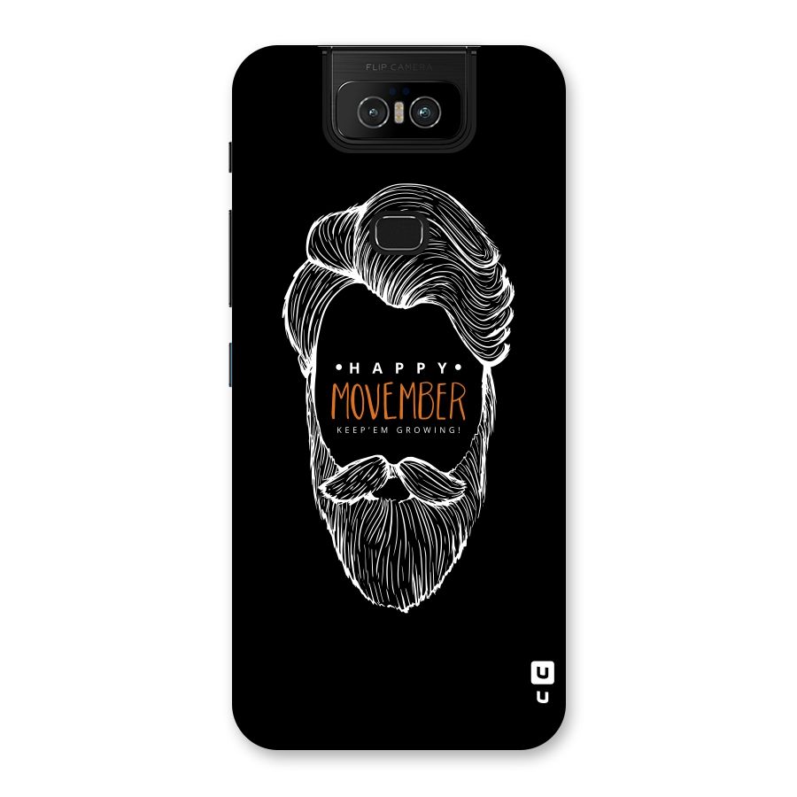 Happy Movember Black Back Case for Zenfone 6z
