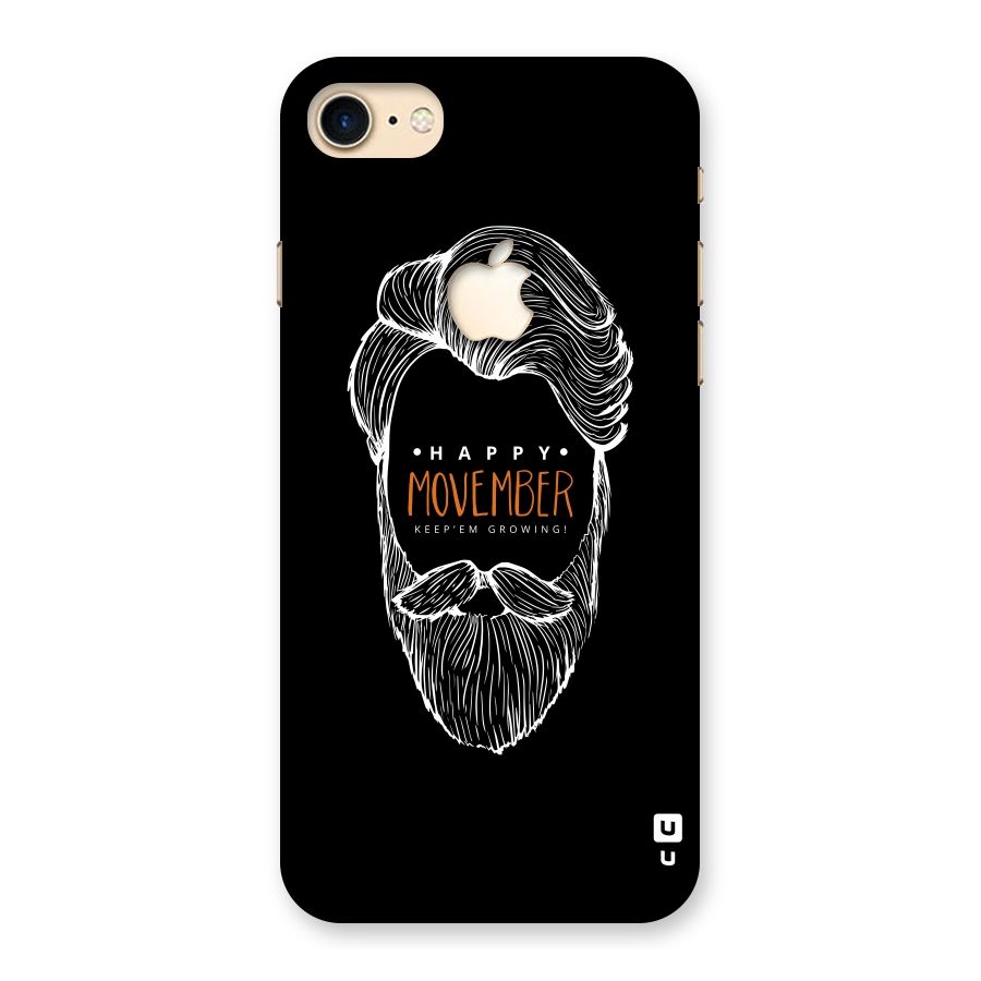 Happy Movember Black Back Case for iPhone 7 Apple Cut