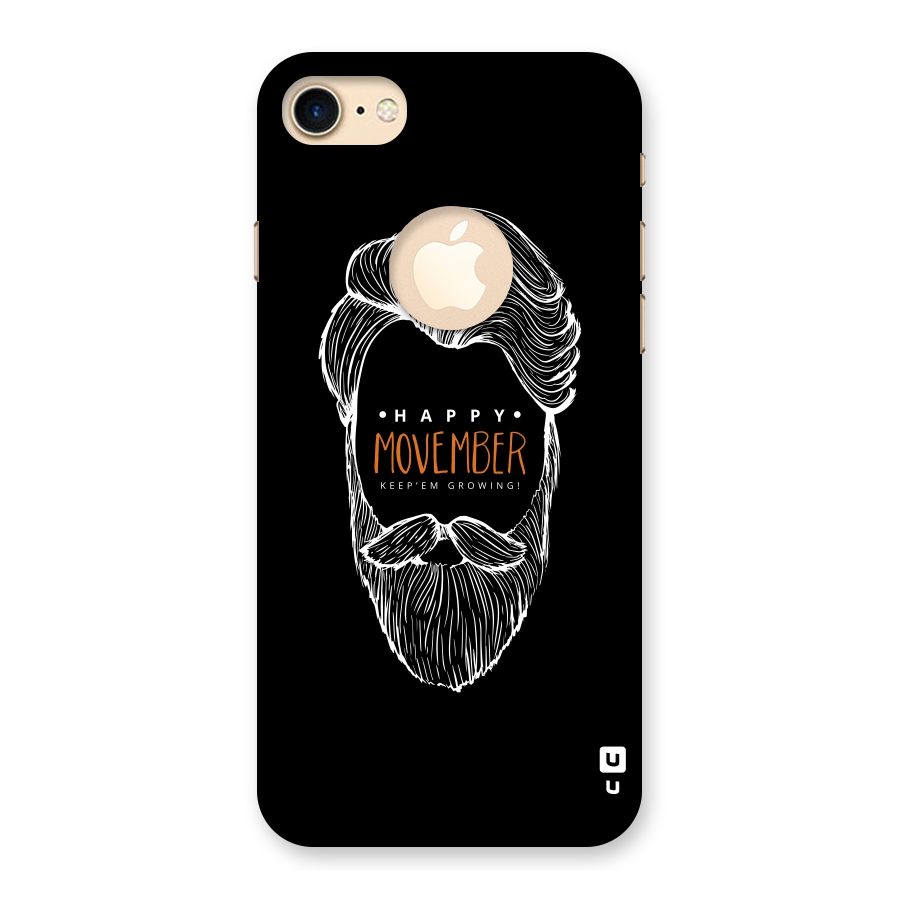 Happy Movember Black Back Case for iPhone 7 Logo Cut