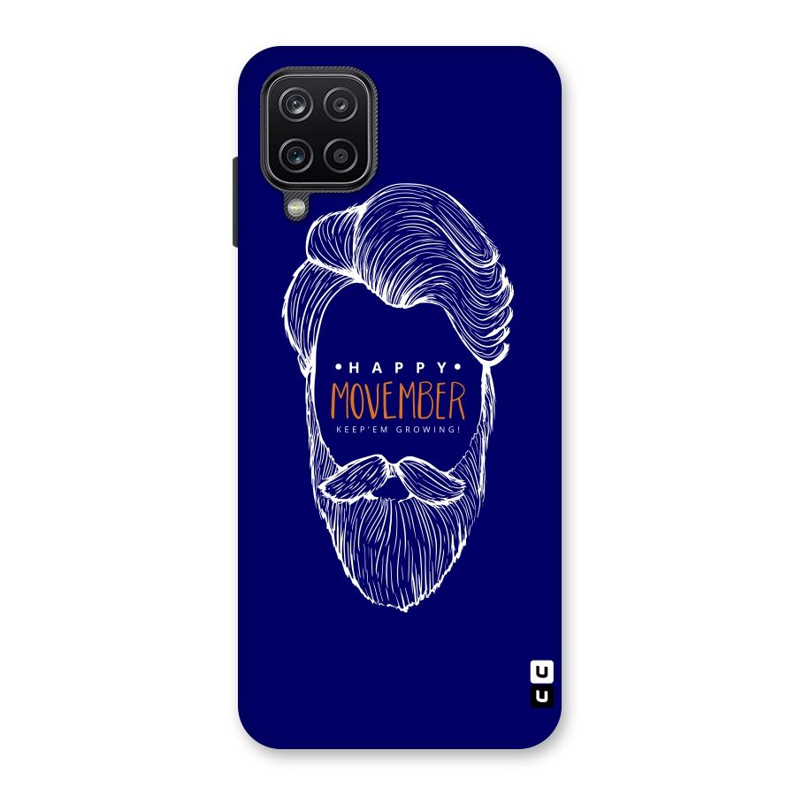 Happy Movember Blue Back Case for Galaxy A12