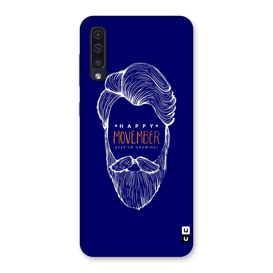 Happy Movember Blue Back Case for Galaxy A50s