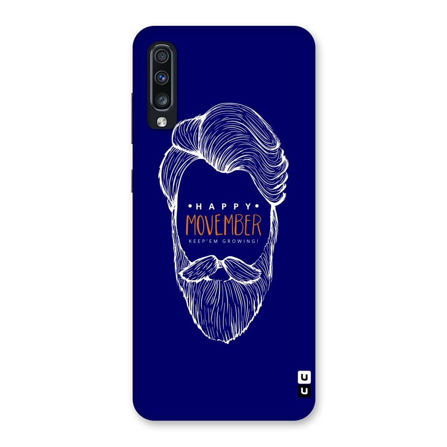 Happy Movember Blue Back Case for Galaxy A70