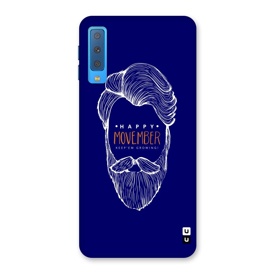 Happy Movember Blue Back Case for Galaxy A7 (2018)