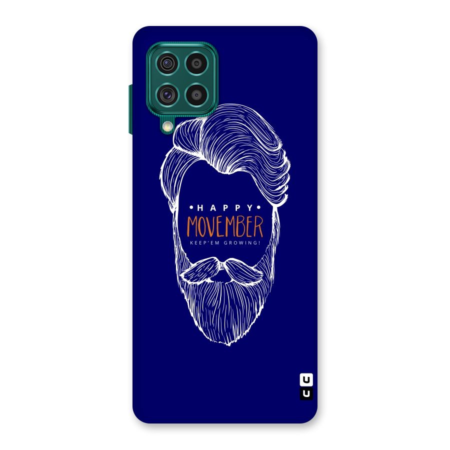 Happy Movember Blue Back Case for Galaxy F62