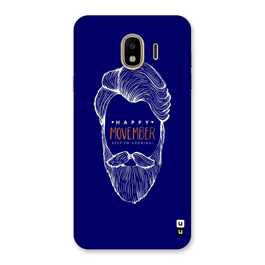 Happy Movember Blue Back Case for Galaxy J4