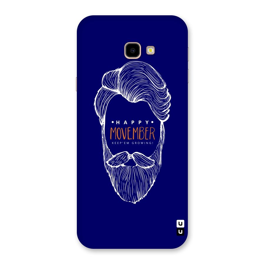 Happy Movember Blue Back Case for Galaxy J4 Plus