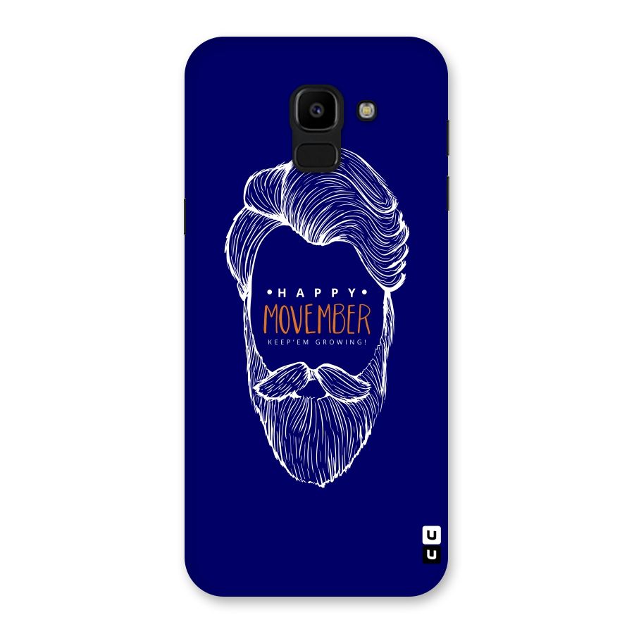 Happy Movember Blue Back Case for Galaxy J6