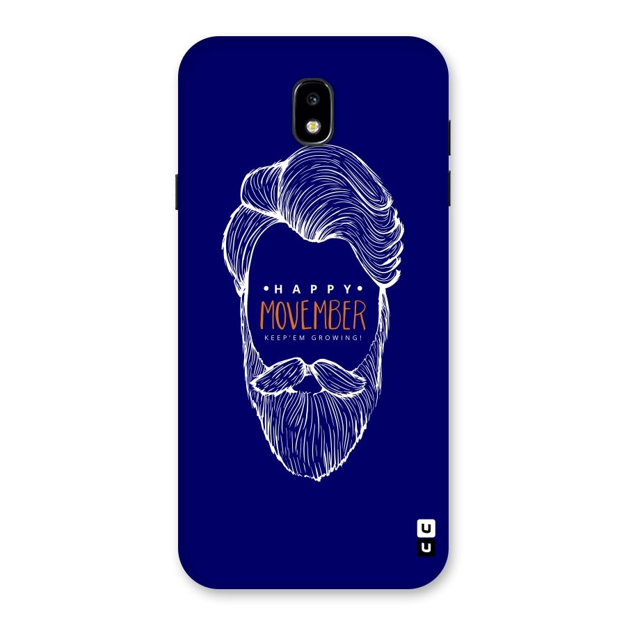 Happy Movember Blue Back Case for Galaxy J7 Pro