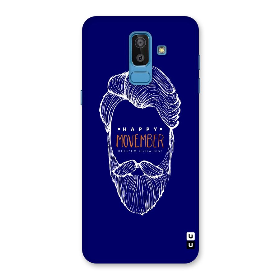 Happy Movember Blue Back Case for Galaxy J8