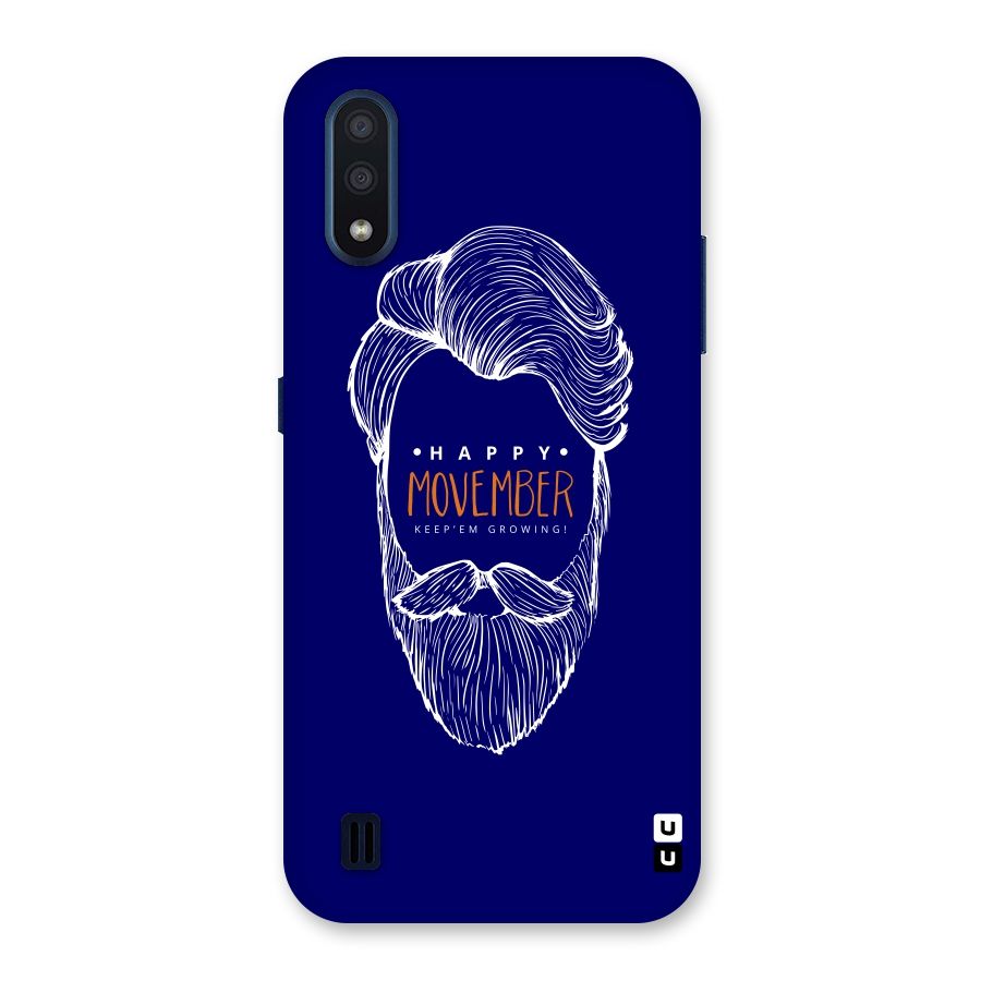 Happy Movember Blue Back Case for Galaxy M01