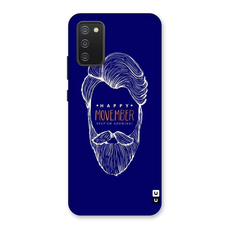 Happy Movember Blue Back Case for Galaxy M02s