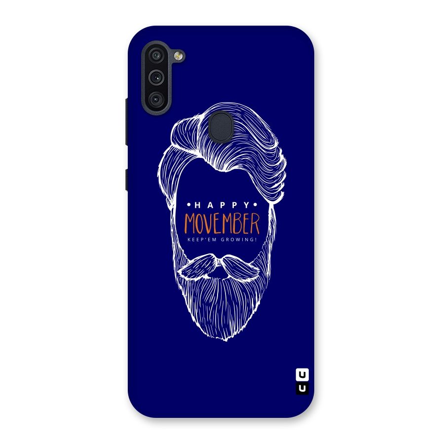 Happy Movember Blue Back Case for Galaxy M11