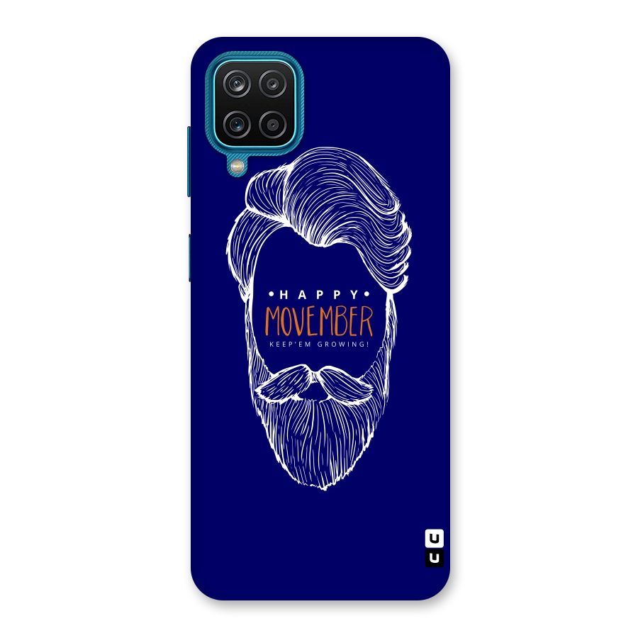 Happy Movember Blue Back Case for Galaxy M12