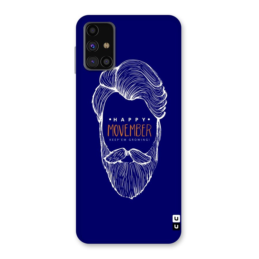 Happy Movember Blue Back Case for Galaxy M31s