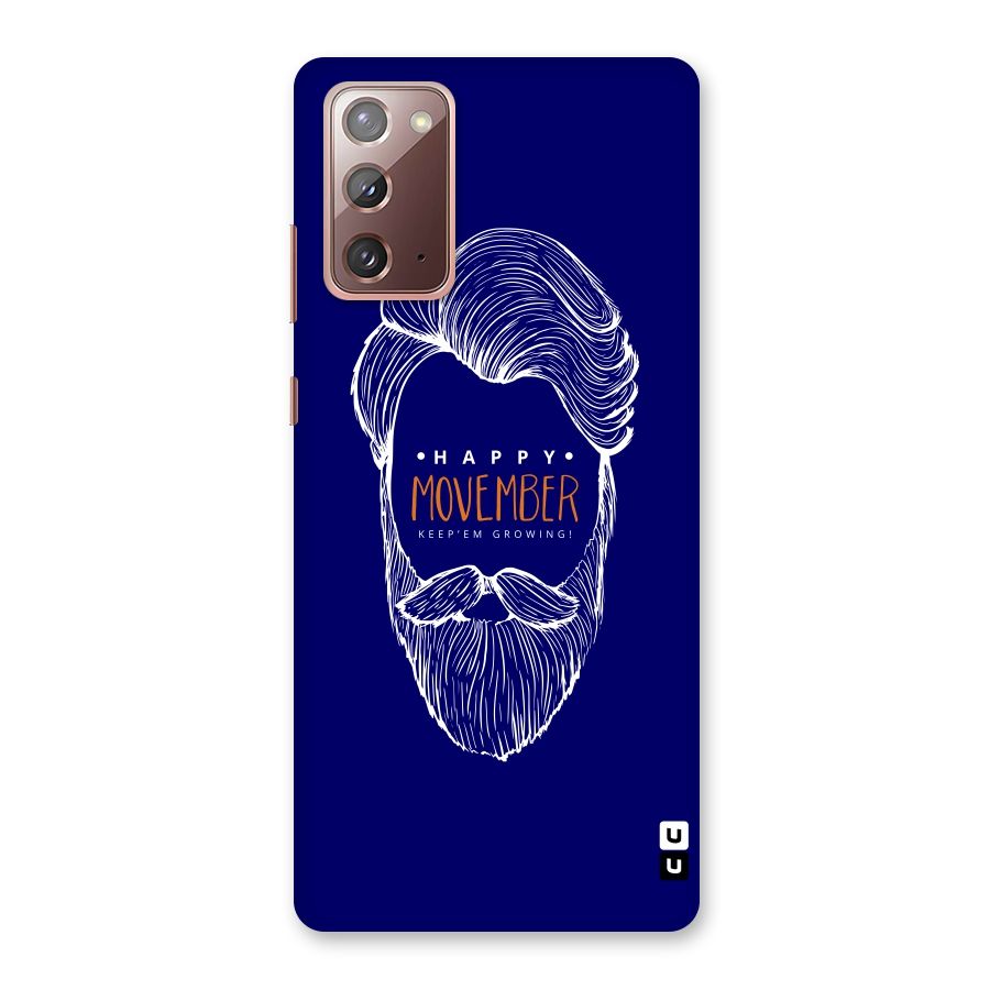 Happy Movember Blue Back Case for Galaxy Note 20
