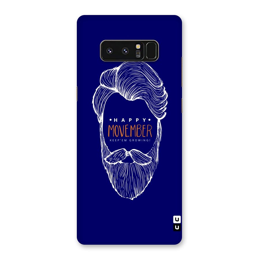 Happy Movember Blue Back Case for Galaxy Note 8