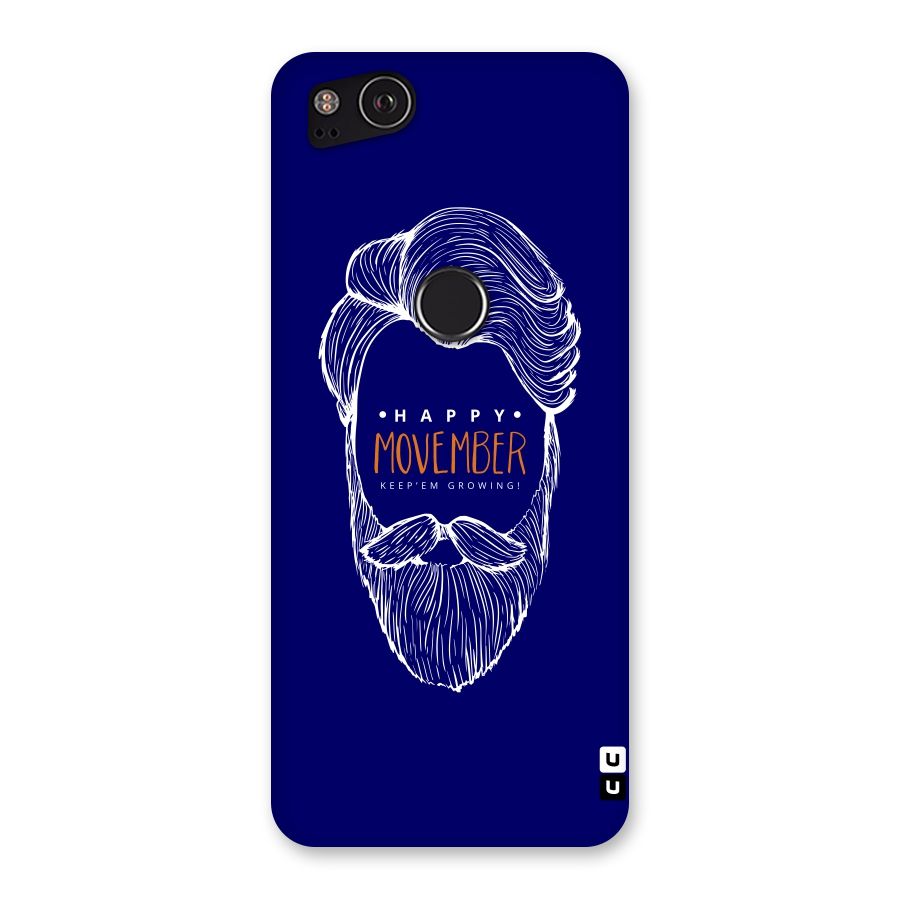 Happy Movember Blue Back Case for Google Pixel 2