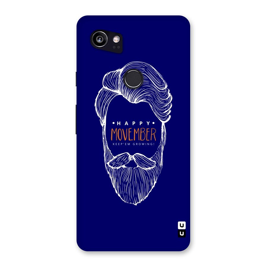 Happy Movember Blue Back Case for Google Pixel 2 XL