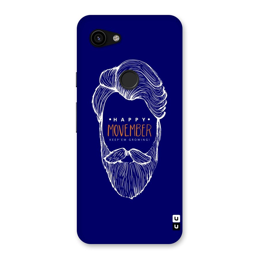 Happy Movember Blue Back Case for Google Pixel 3a