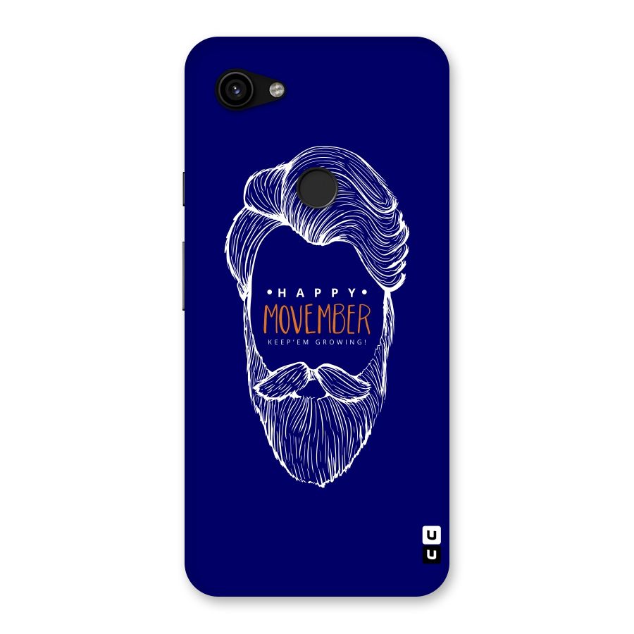 Happy Movember Blue Back Case for Google Pixel 3a XL