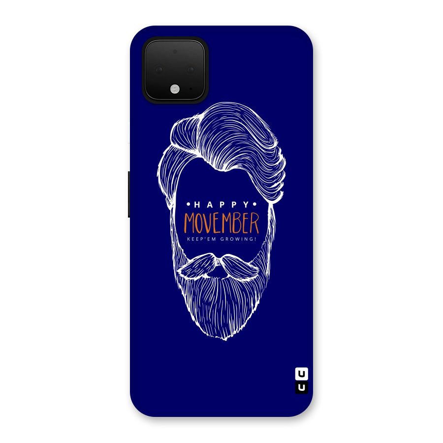 Happy Movember Blue Back Case for Google Pixel 4 XL