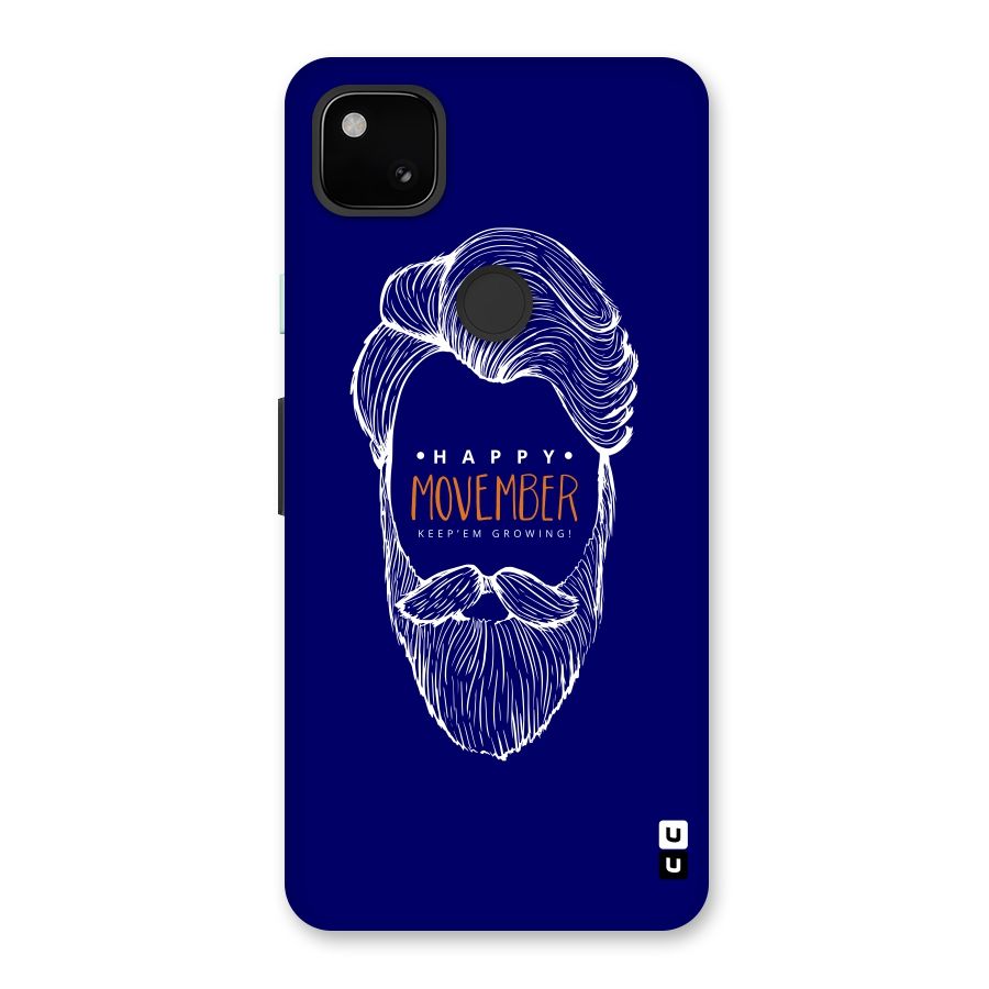 Happy Movember Blue Back Case for Google Pixel 4a