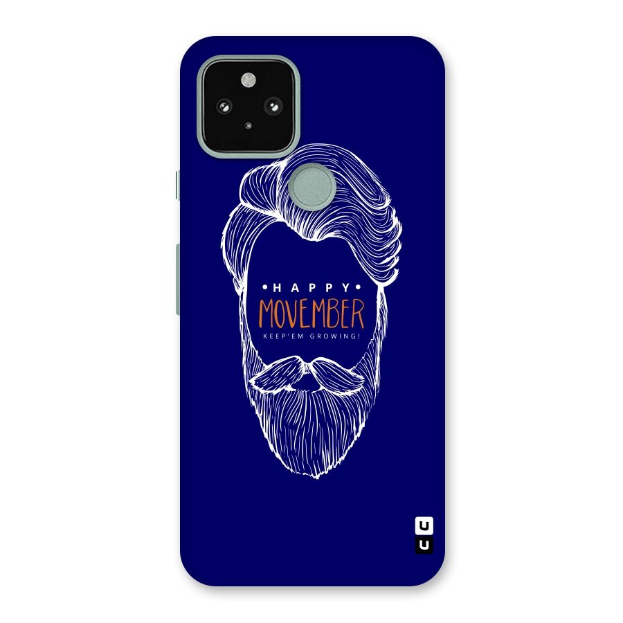 Happy Movember Blue Back Case for Google Pixel 5