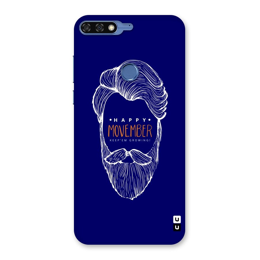 Happy Movember Blue Back Case for Honor 7C