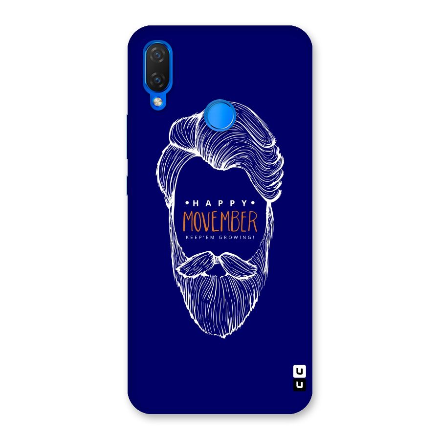 Happy Movember Blue Back Case for Huawei P Smart+