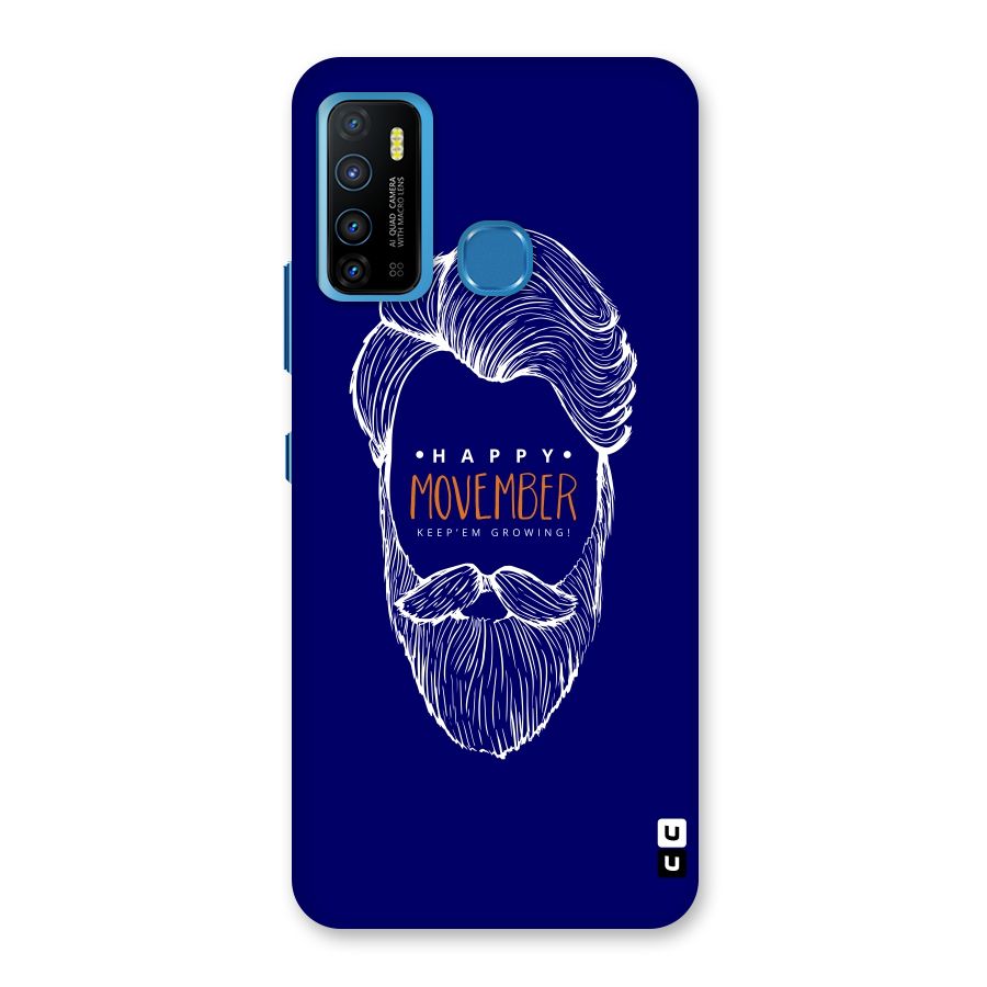 Happy Movember Blue Back Case for Infinix Hot 9