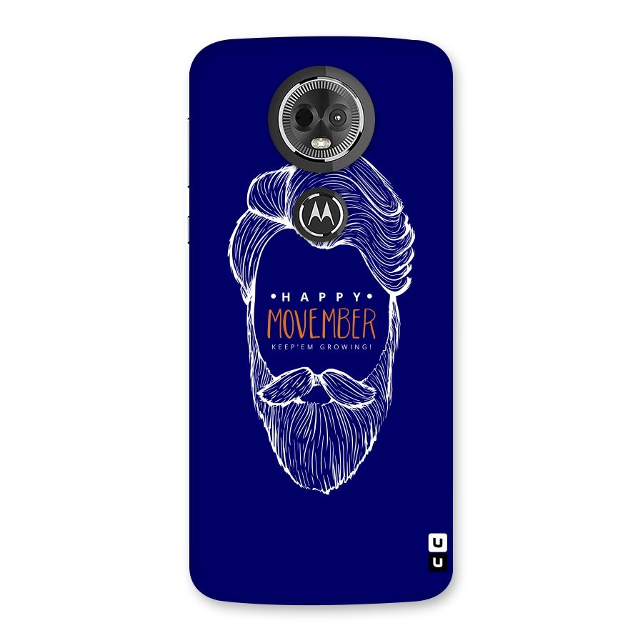 Happy Movember Blue Back Case for Moto E5 Plus